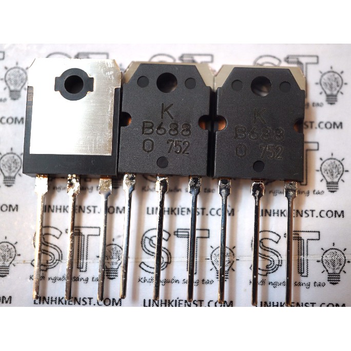 Transistor PNP 2SB688 B688 8A 120V 60W lưng đồng mới chính hãng KEC 100% túi 5 con