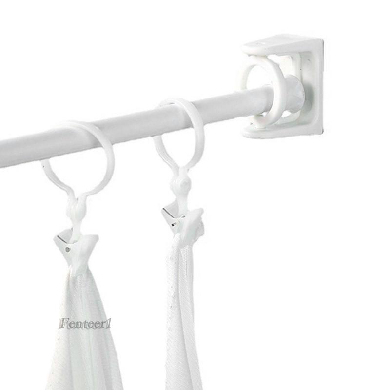 [Fenteer1] Bộ 2 Giá Đỡ Thanh Treo Rèm Tự Dính Không Cần Khoan Cho Gia Đình