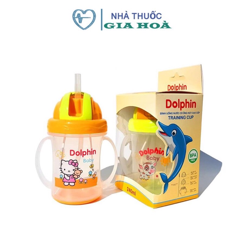 Bình tập uống Dolphin / Bình uống nước cho bé Dolphin - Bình 240ml