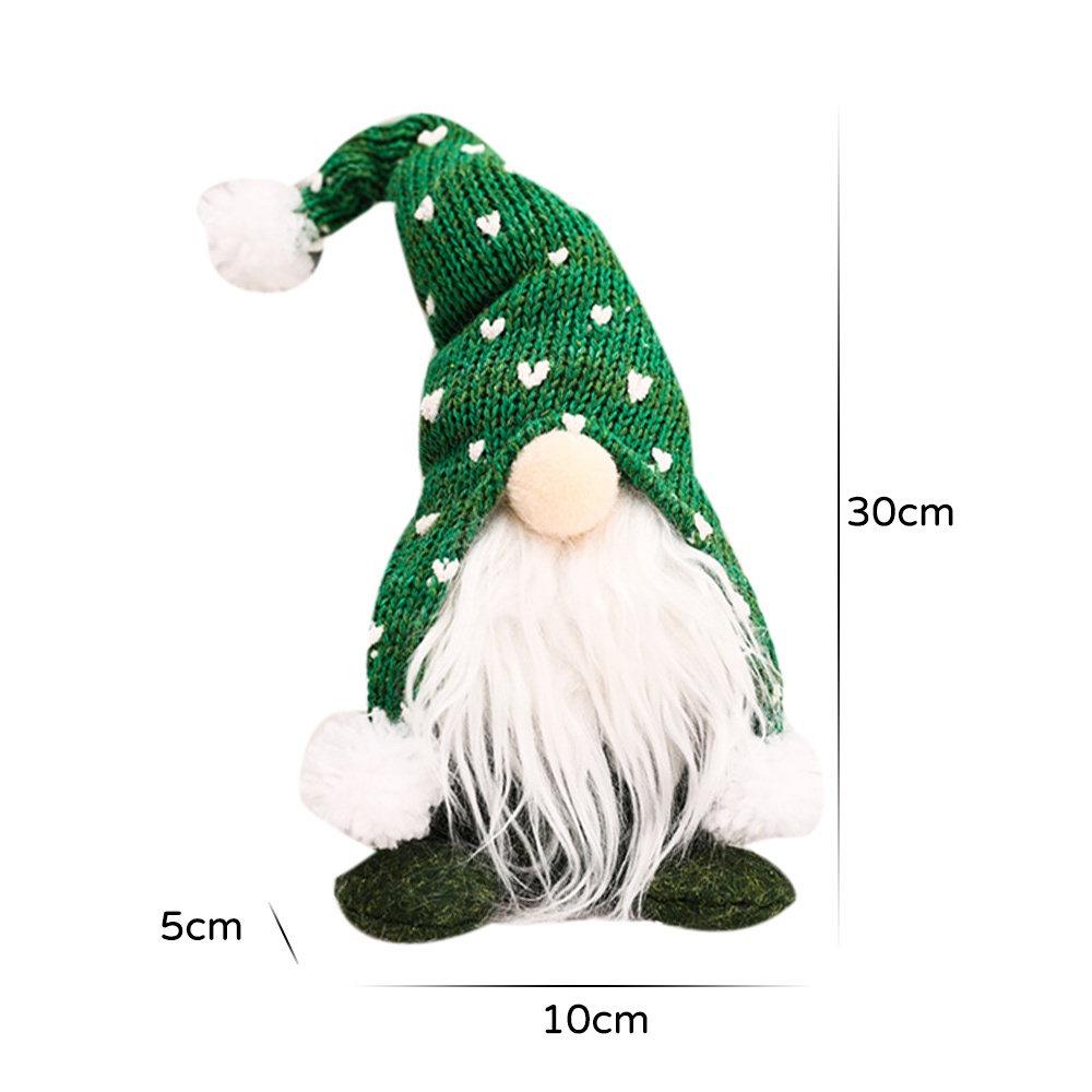 DasherMart 1*Faceless Doll Christmas White Beard Christmas Elf Doll New Year Decorations