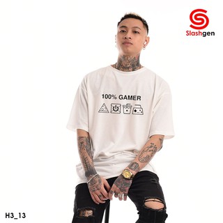 Áo thun nam tay lỡ H3_13 100% Gamer Trước Ngực3_13 [40kg-110kg] 100% Cotton