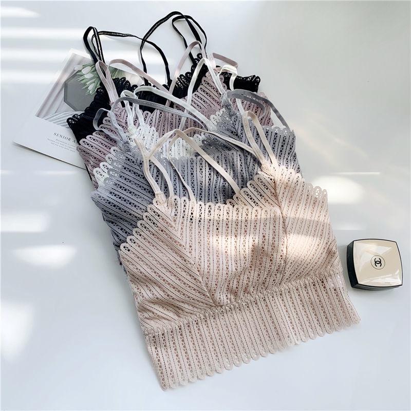 Áo Lót Thể Thao Nâng Ngực Không Gọng Phối Dây Đan Chéo Lưng Quyến Rũ Cho Nữ