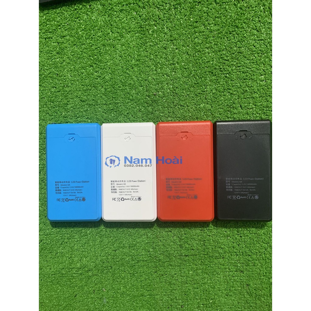 Box sạc dự phòng 6 cell MÀN HÌNH LCD,Nhắn tin shop nếu quý khách chọn màu