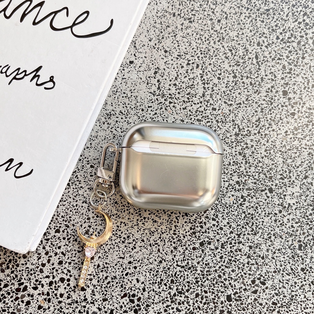 Vỏ Bảo Vệ Hộp Sạc Tai Nghe compatible AirPods3 compatible AirPods3 Apple compatible AirPods3 compatible AirPods3 Màu Nhám Mạ Điện Hình Đá Mặt Trăng/Mặt Trăng Độc Đáo