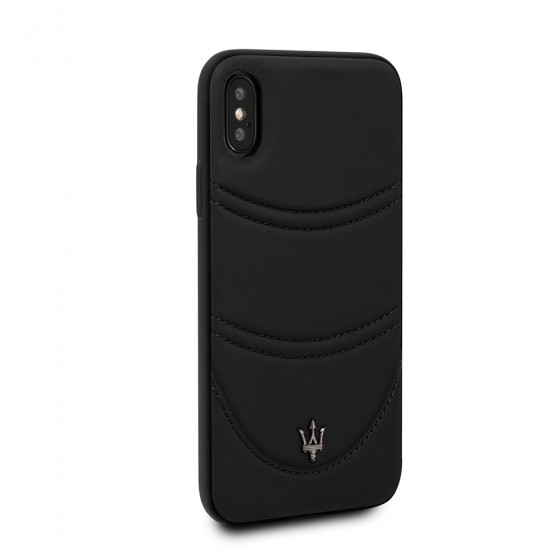 Ốp Lưng Iphone XsMAX, Da Thật, Maserati