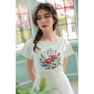 OLV - Đầm Asymmetric Embroidered Dress