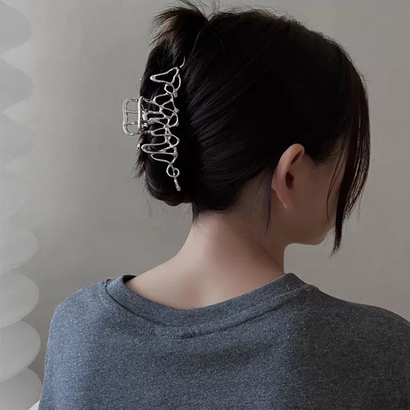 Kẹp tóc kim loại màu sắc thời trang cho nữ