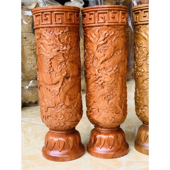 Ống cắm nhang bằng gỗ