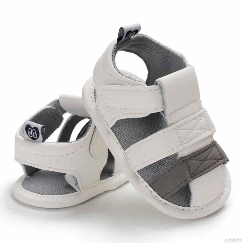 Giày sandal da PU chống trượt thời trang dành cho bé trai từ 0-18 tháng tuổi
