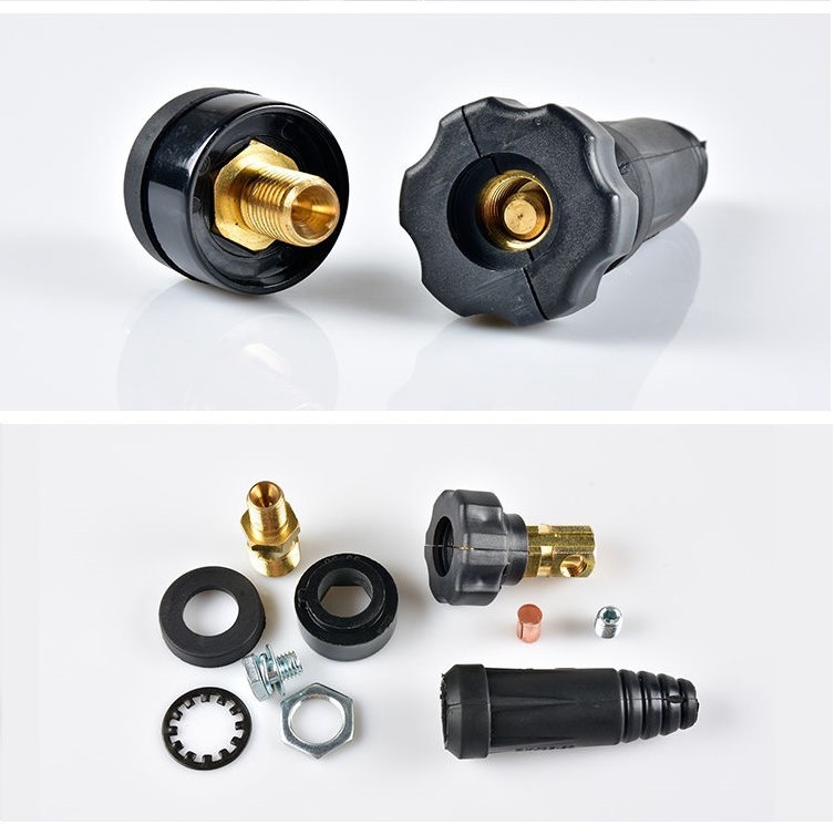 Bộ giắc máy hàn xoáy ren 10-25/35-50, jack máy hàn