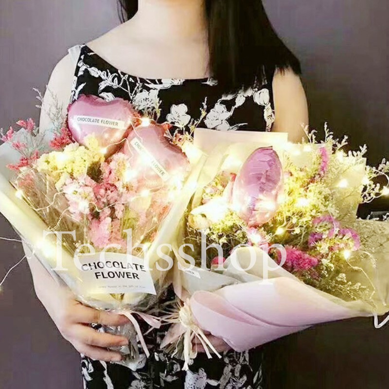 Dây Đèn Led Đom Đóm Trang Trí Dài 1M Kèm Theo 2 Pin Cúc Áo - Phụ Kiện Trang Trí Noel, Tết