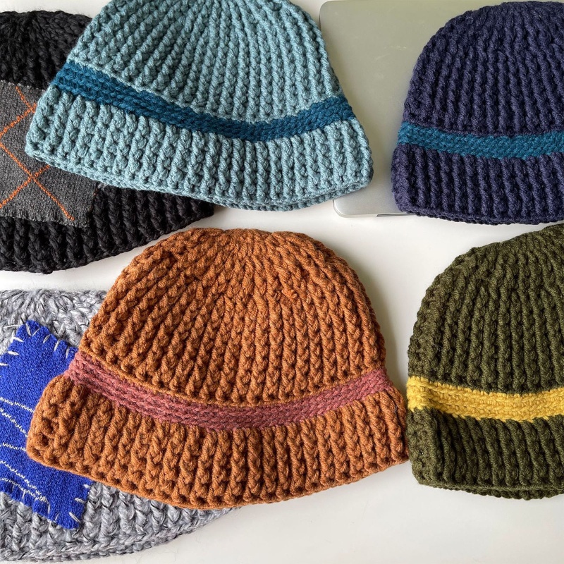 Mũ Tai Bèo Dệt Kim Dày Dặn Mềm Mại Giữ Ấm Mùa Đông Cho Người Lớn