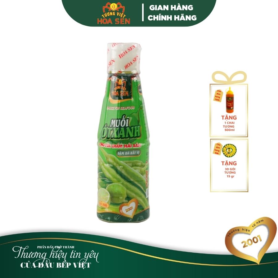 Muối Ớt Xanh Chai 240ml - Tương Việt Hoa Sen