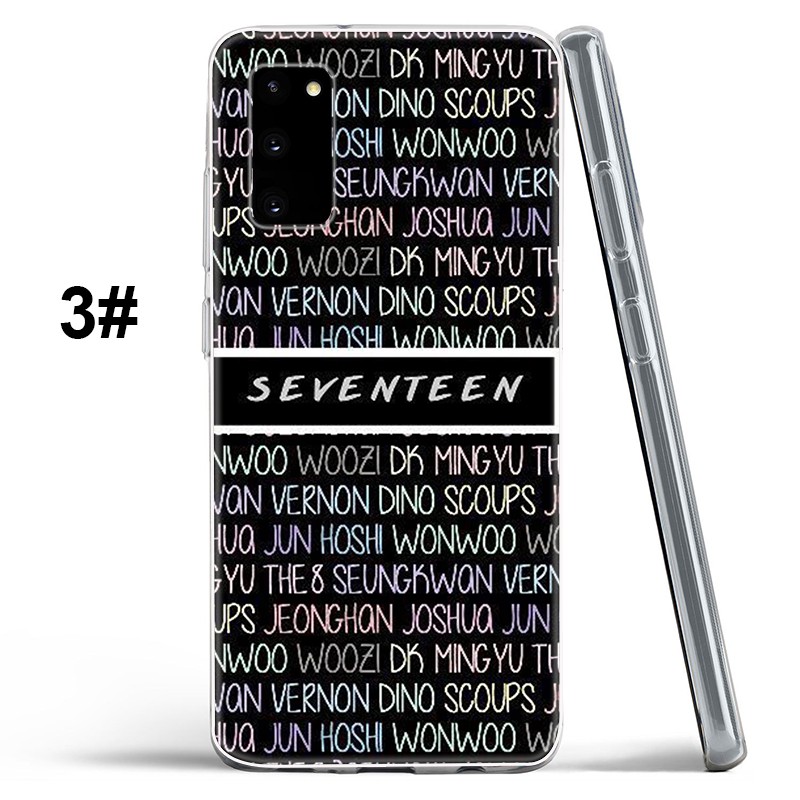 Ốp điện thoại silicon in hình ảnh nhóm Seventeen 61YF cho Samsung Galaxy S10 S10E S9 S8 Plus S7 Edge S8+ S9+ S7Edge