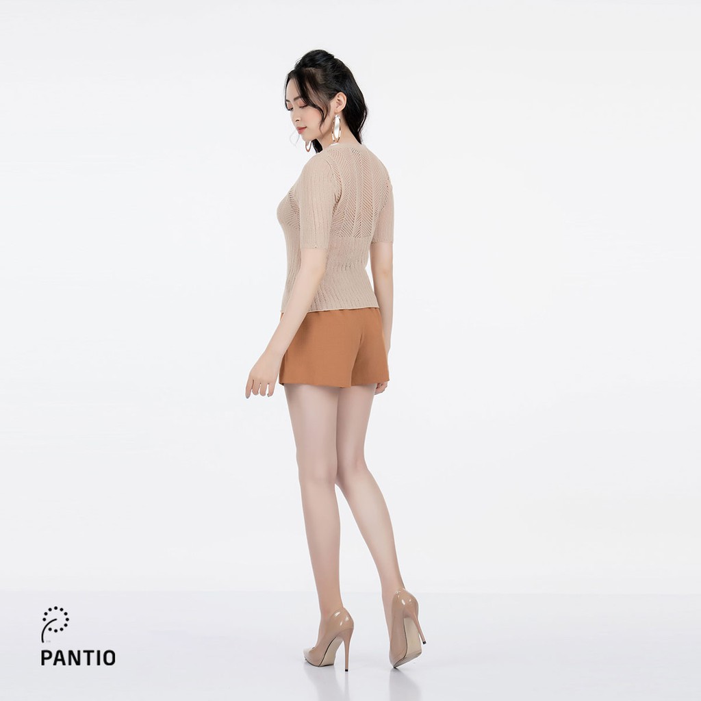 Quần short chất liệu thô đũi dáng suông BQN32282- PANTIO