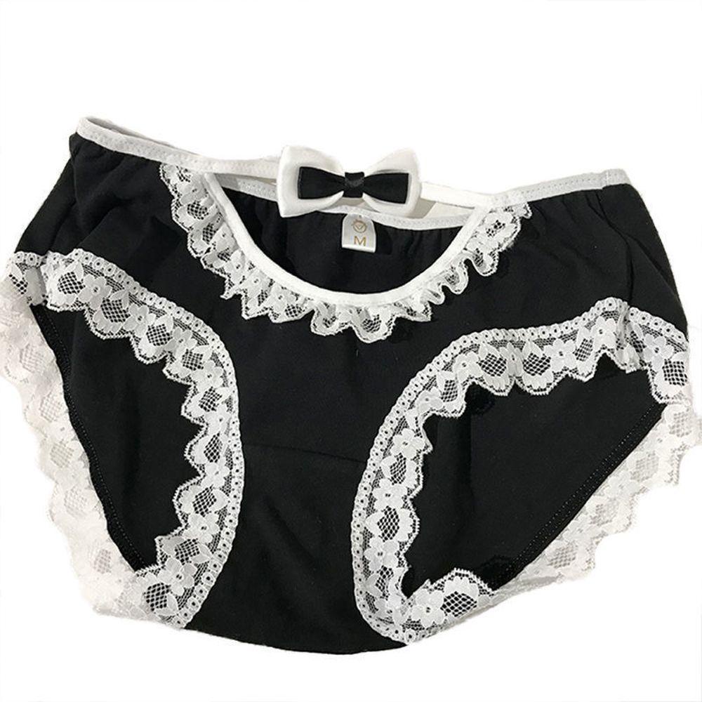 QQMALL Quần Lót Cotton Không Đường May Phối Ren Phong Cách Lolita Nhật Bản
