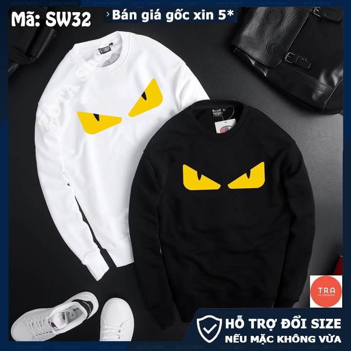 Áo thun nam dài tay chất poly thái đẹp màu đen, trắng dày mịn phối mắt cáo SW32 | BigBuy360 - bigbuy360.vn