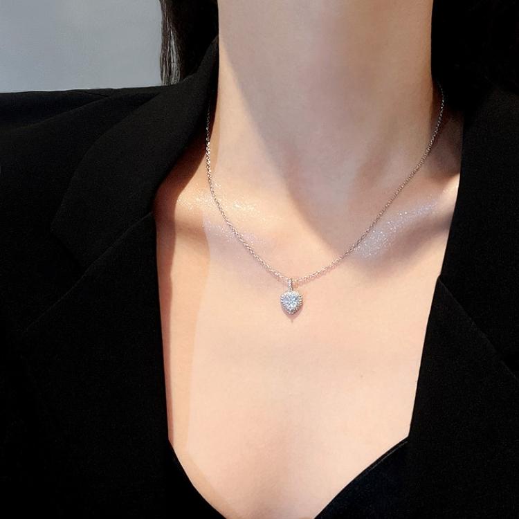 Dây chuyền hình tim đính đá tinh xảo dành cho nữ - Mely VV35