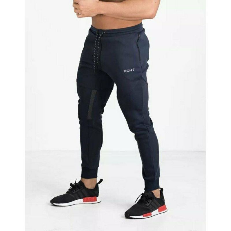 JOGGER ECHT Quần Tập Gym Nam - Chất Thun Không Xù Lông - Logo Thêu không bay