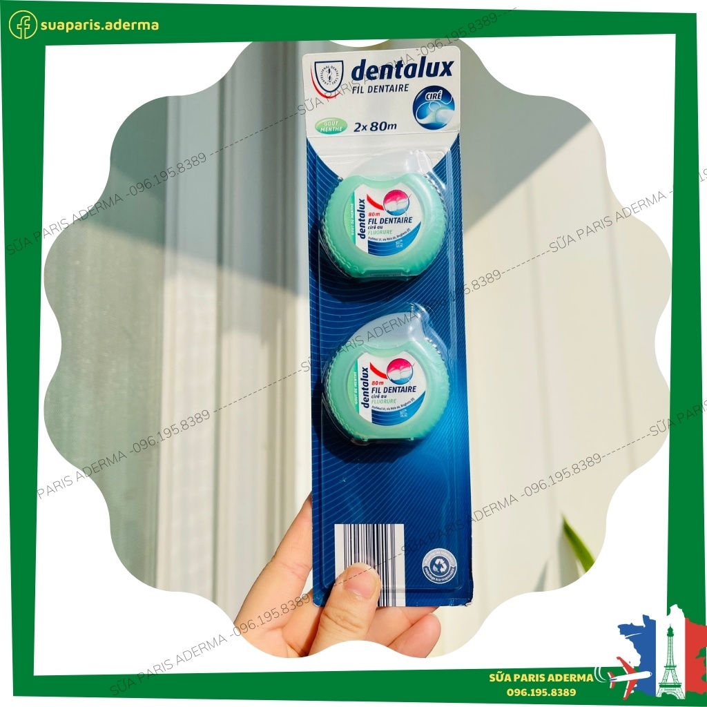 Chỉ nha khoa Dentalux tiêu chuẩn châu âu, giúp bạn vệ sinh răng miệng đúng cách, giúp răng sạch và bảo vệ răng.