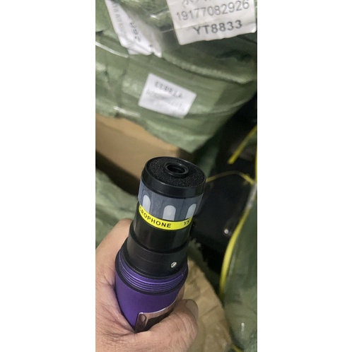 Bộ 02 Micro loa kéo Sóng UHF Set tần số thân kim loại tím cực hay