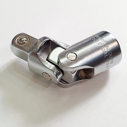 Đầu Nối Khẩu Lắc Léo Size 1/2 Thép CR-V Mạ Mờ 2 Khớp Xoay 135 Độ
