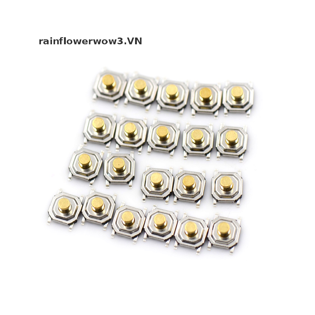 Set 20 Công Tắc Nút Nhấn Cảm Ứng 4x4x3mm Bằng Đồng Chống Thấm Nước