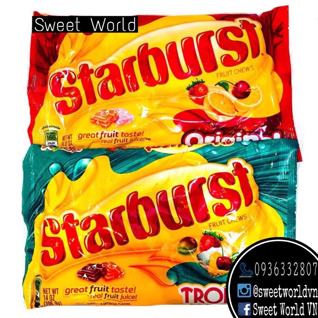 Kẹo mềm Starburst (300) - Mỹ