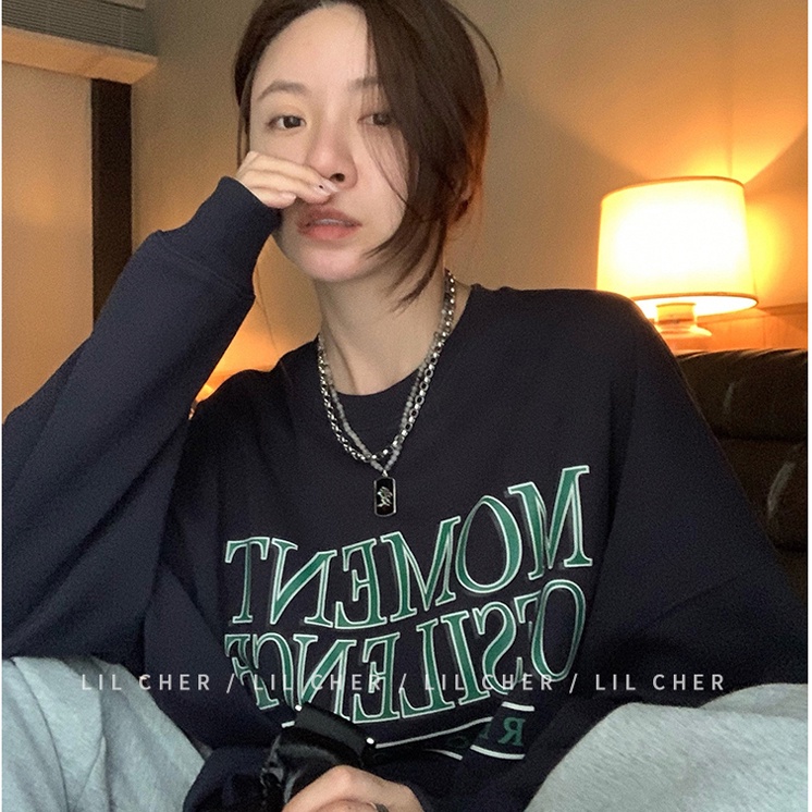 Áo Sweater Mỏng Dáng Rộng Phong Cách Hàn Quốc Thời Trang Mùa Thu Cho Nữ