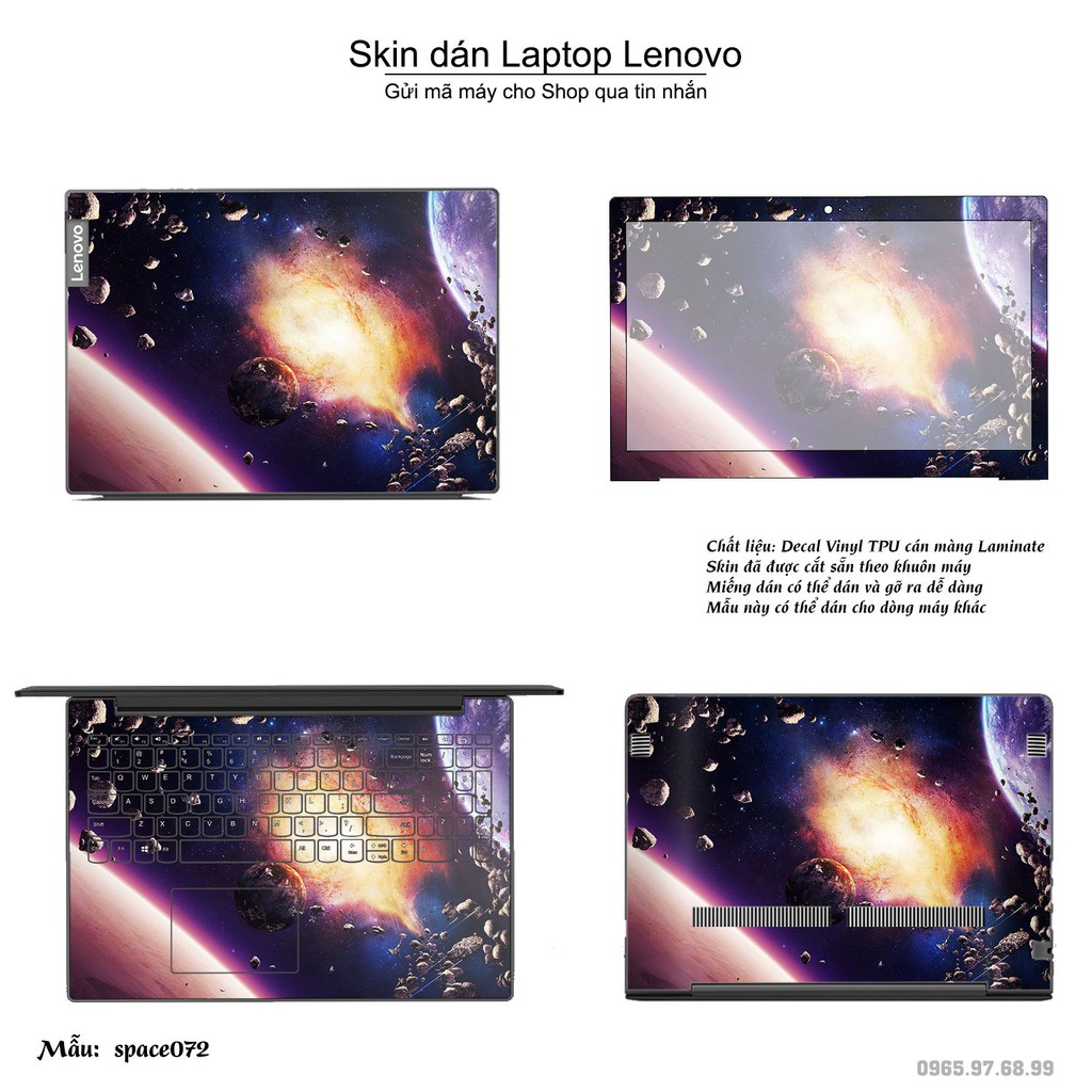 Skin dán Laptop Lenovo in hình không gian _nhiều mẫu 12 (inbox mã máy cho Shop)