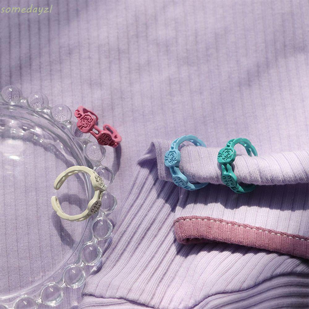 Nhẫn Hở Hình Hoa Tulip / Thái Cực Quyền / Thái Cực Quyền Bằng Hợp Kim Tráng Men Dễ Thương Phong Cách Hàn Quốc Cho Nữ