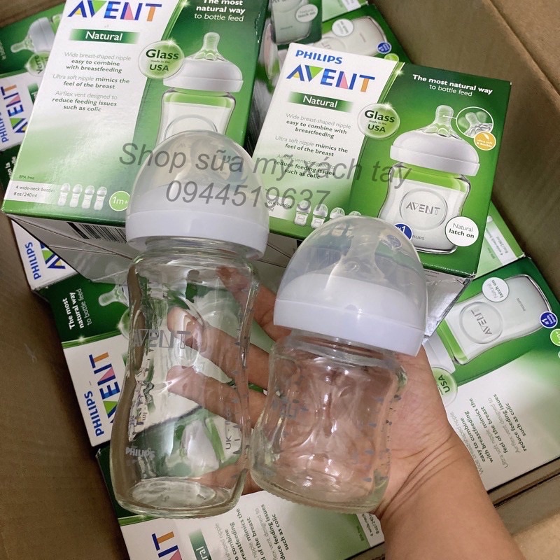 Bình thuỷ tinh philips avent 120ml & 240ml