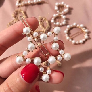 Kẹp tóc mái đính hạt