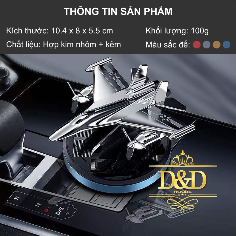 Tinh dầu thơm trang trí táp lô xe hơi, ô tô mô hình máy bay chiến đấu chạy bằng năng lượng mặt trời (2)