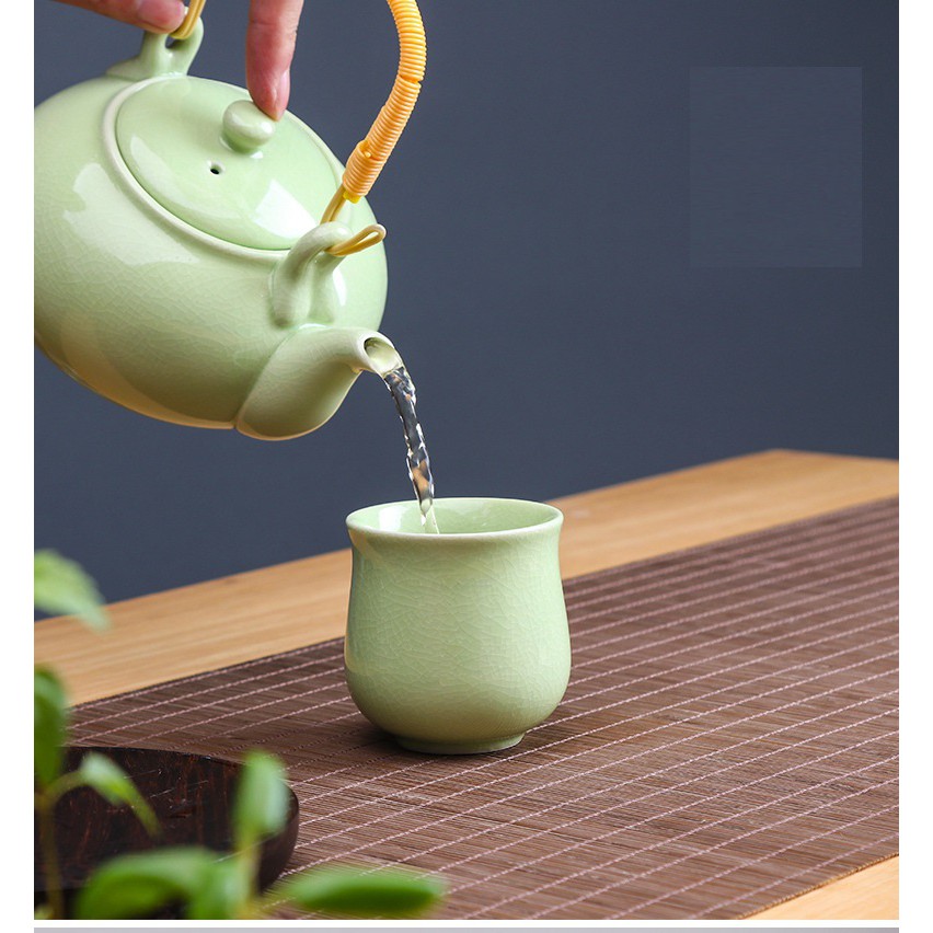 [Có sẵn] Bộ bình trà gốm sứ Viên Ngộ - Lò Gốm sứ Bát Tràng  VNSANY-IM0021