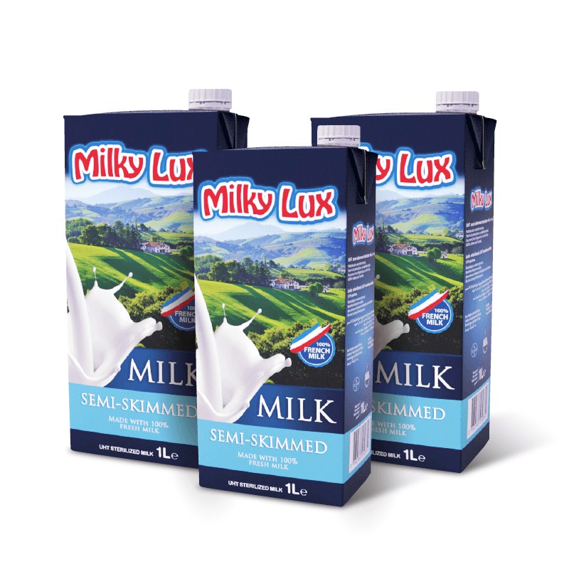 Sữa Tươi Tiệt Trùng Ít Béo 1.5% Milky Lux Không Đường 1L/Hộp