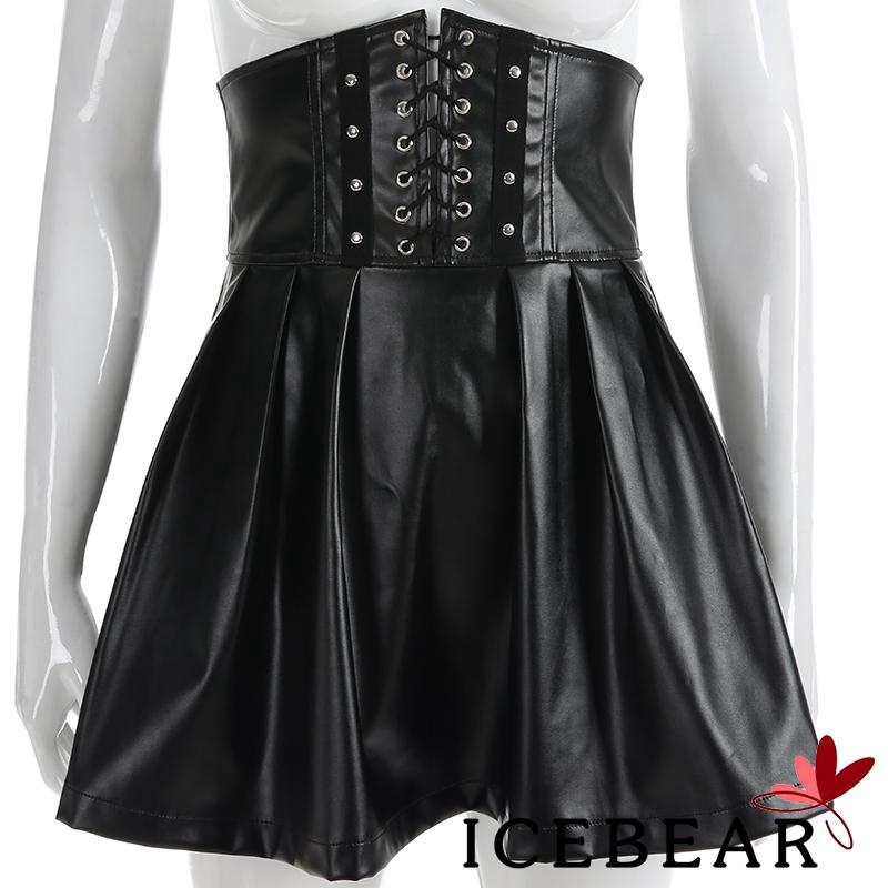 Chân váy da lưng cao thời trang cho nữ