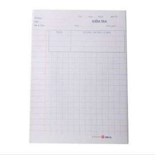 Giấy kiểm tra 4 ô ly Hồng Hà (3 thếp)