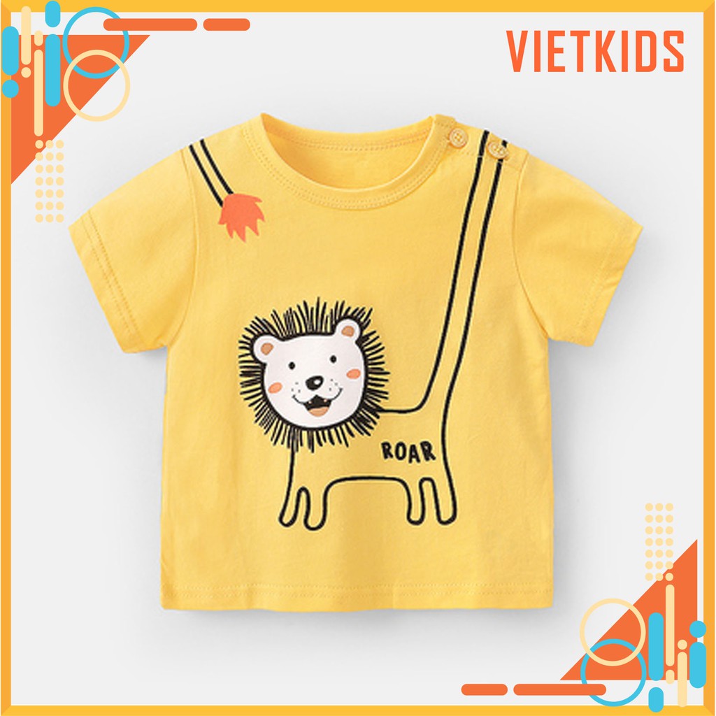 Áo bé trai Vietkids áo cộc tay cho bé chất cotton mẫu 2021