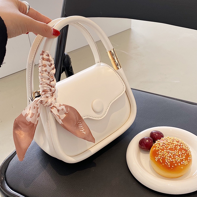 Túi đeo chéo IELGY cỡ nhỏ trang trí dây lụa phong cách Nhật Bản tươi mới cho nữ