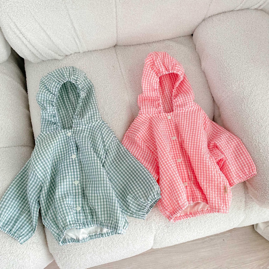 Áo khoác gió cho bé SODA KIDS chống nắng, cản gió bụi thiết kế style Hàn Quốc họa tiết kẻ sọc năng động