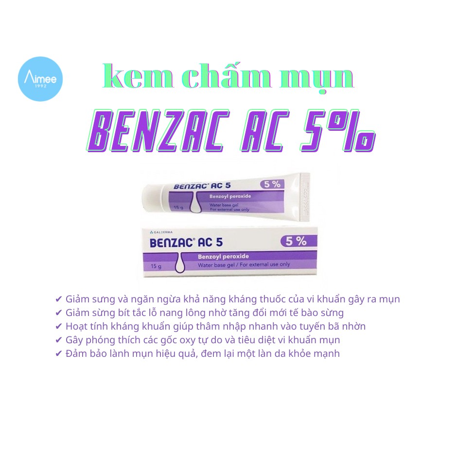 BENZAC AC 5% - KEM HỖ TRỢ GIẢM MỤN