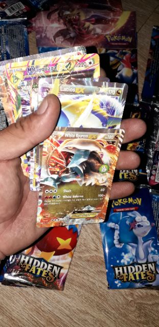 Sét 96 thẻ bài pokemonHiden fates bằng giấy bóng cứng