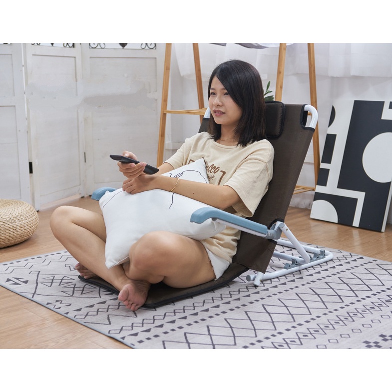 Hàng sẵn - Hỏa tốc - Ghế tựa lưng hỗ trợ y tế có tay vịn 5 góc nghiêng RELAX TIME có đệm lót (Nâu)