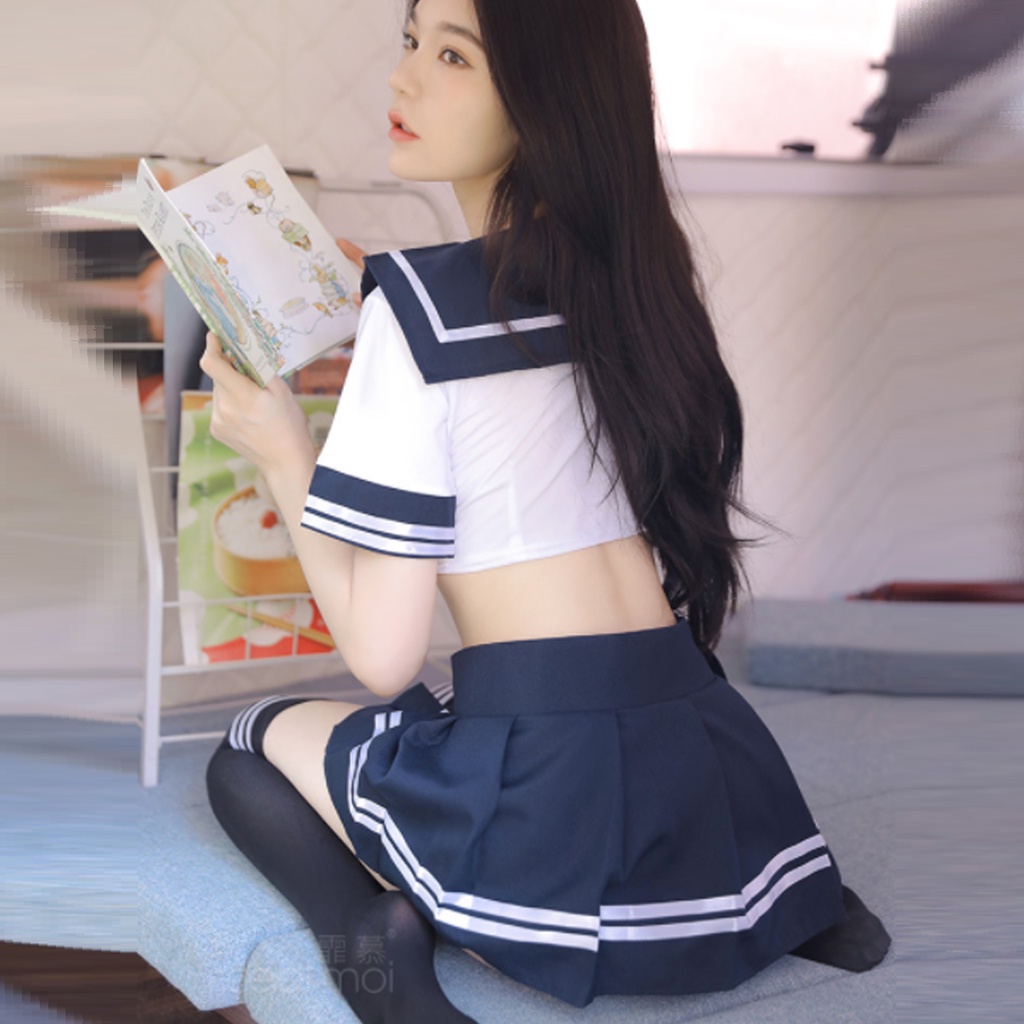 Đồ ngủ sexy cosplay hóa trang học sinh , Bộ đồ ngủ làm từ thành phần Polyester chân váy xếp ly SEXYZEMY STORE | BigBuy360 - bigbuy360.vn