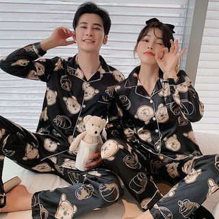 Đồ mặc nhà Pijama lụa bóng Quảng Châu cao cấp
