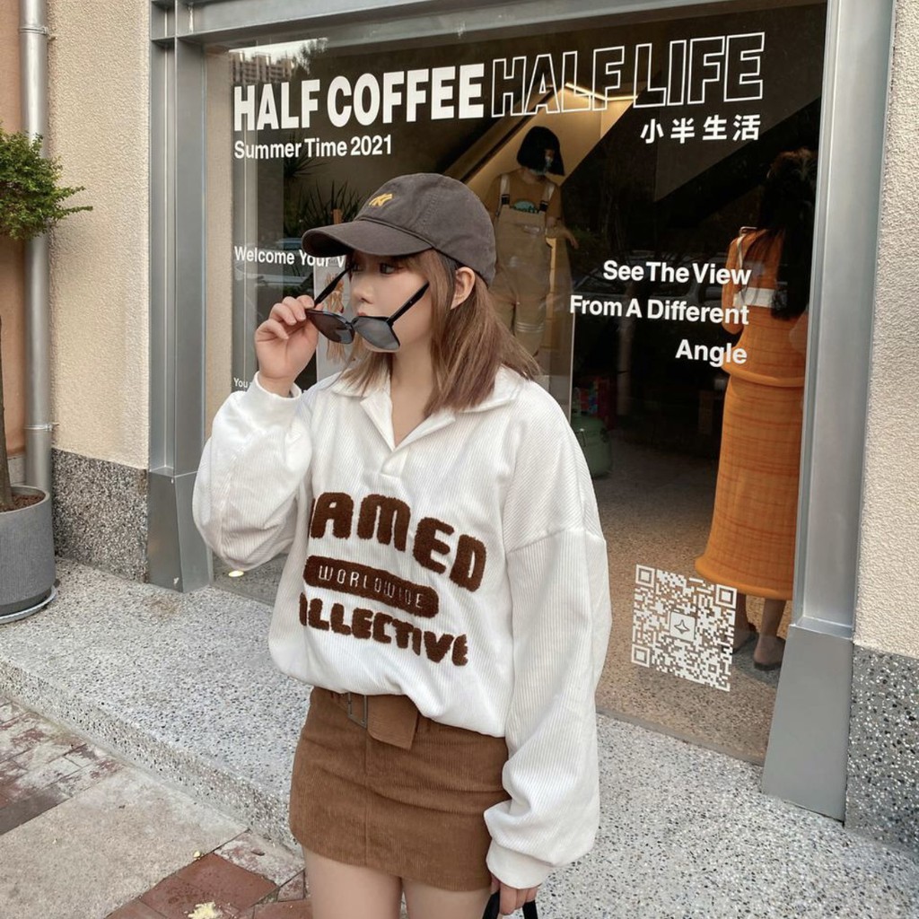 Áo Sweater thêu chữ nổi, Áo hoodie form rộng unisex - BIGSIZE từ 50KG đến 95KG - LAGI BIGSIZE