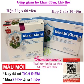 Bảo khí khang có tem tích điểm nhận quà - Giảm đờm ho, khó thở