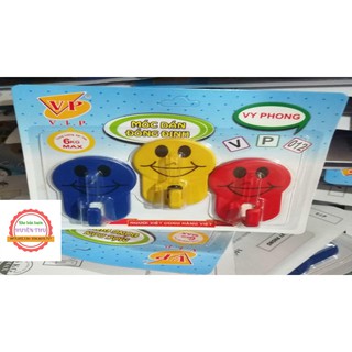 Set 3 Móc dính đóng đinh mặt cười
