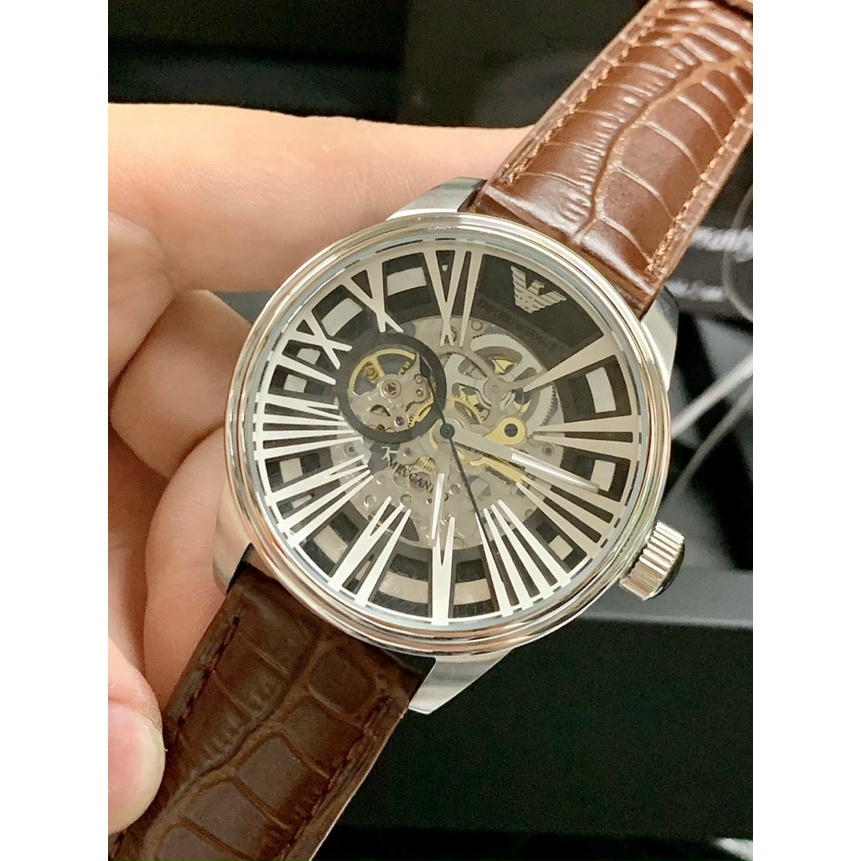 Đồng Hồ Nam Armani Ar4629 - Dây Da - Máy Automatic - Màu Nâu